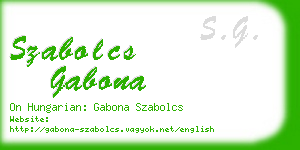 szabolcs gabona business card
